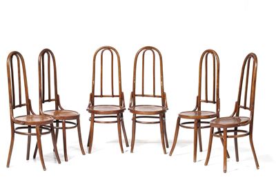 Sei Sedie Tipo Thonet in Faggio Curvato