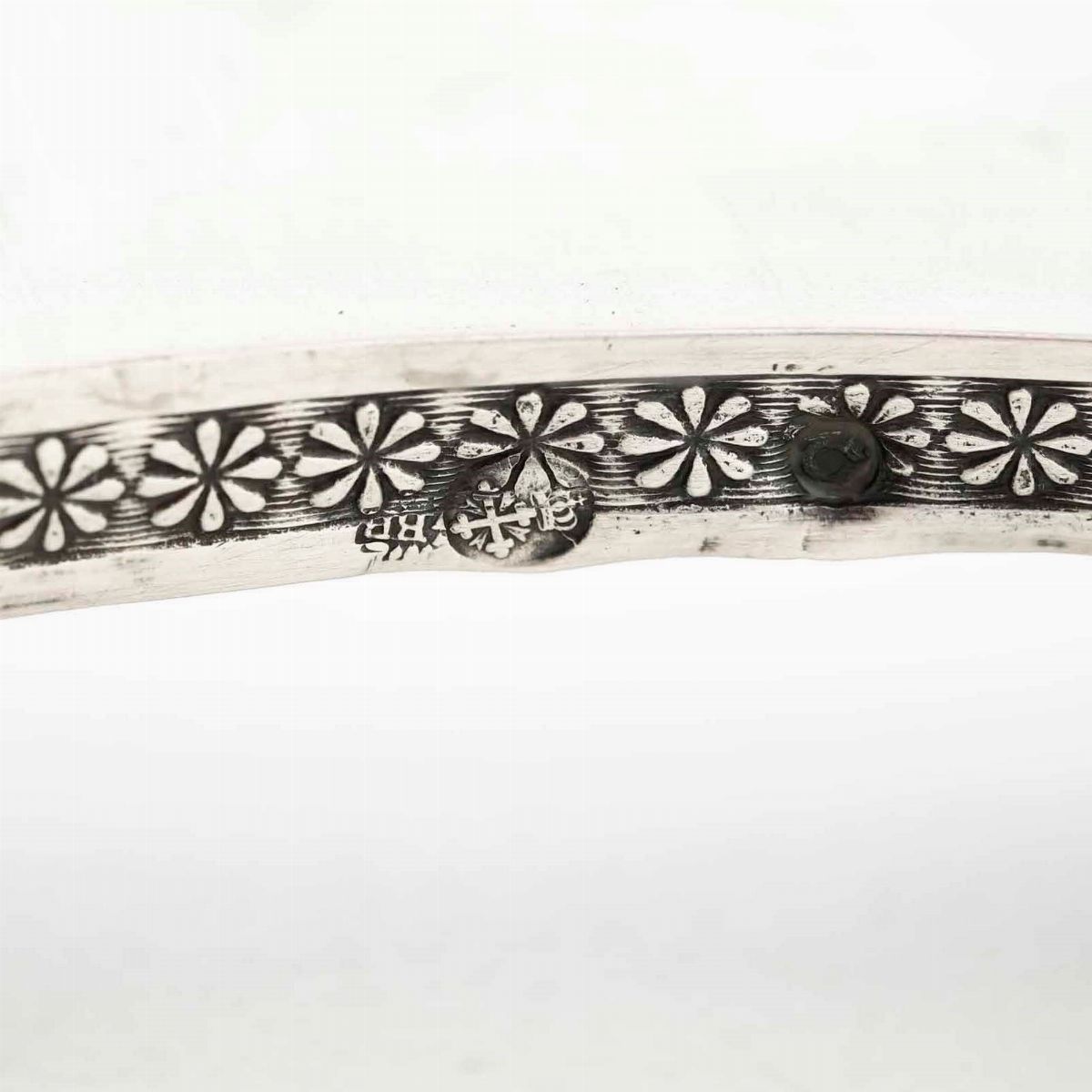 Oliera. Argento Fuso, Sagomato e Cesellato. Genova XIX Secolo. Marchio con Croce Mauriziana, Delf...