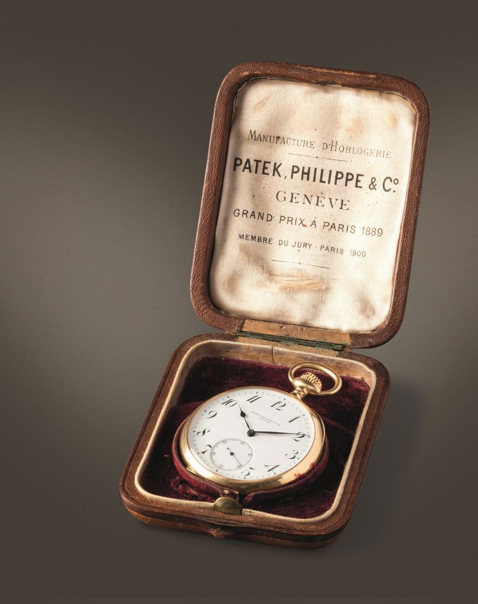 Patek Philippe - Orologio da Tasca Cassa in Oro 18k, Quadrante in Smalto Bianco, 1925 Circa, Movi...