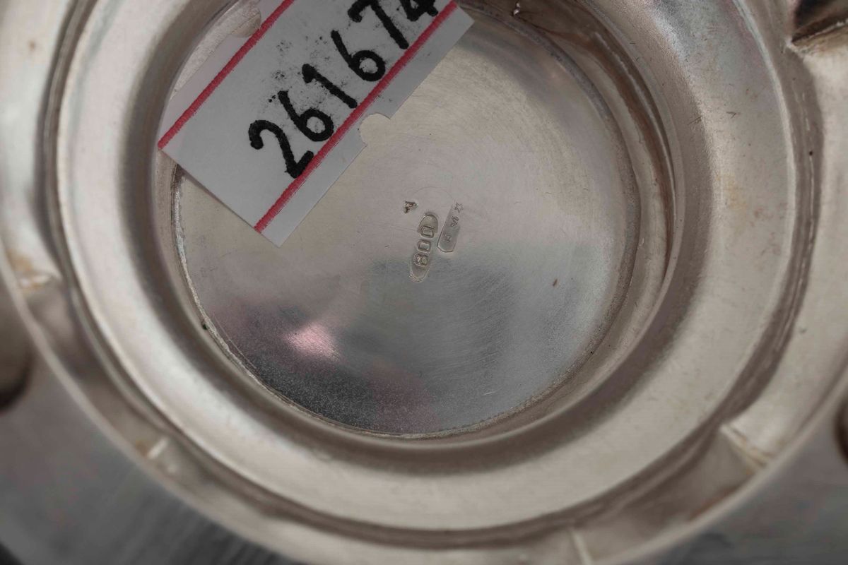 Servizio da Tè e Caffè in Argento. Argenteria Fiorentina del XX Secolo, Argentiere Pampaloni