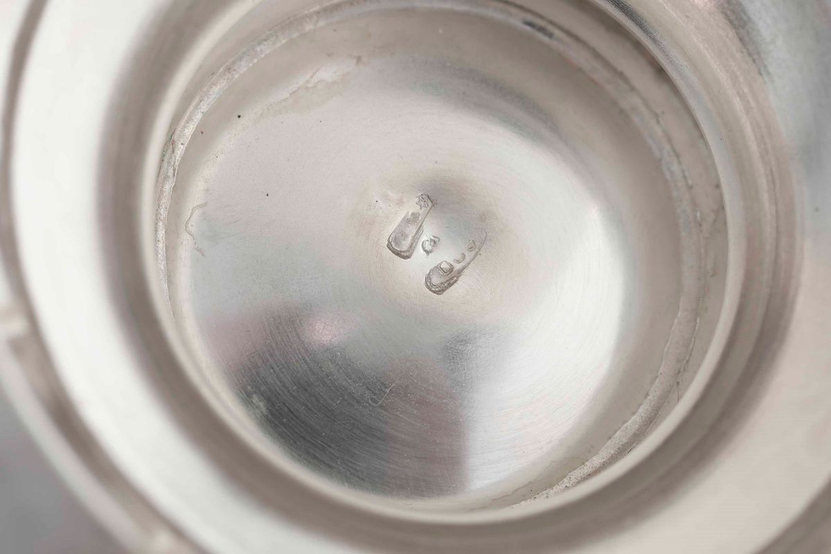 Servizio da Tè e Caffè in Argento. Argenteria Fiorentina del XX Secolo, Argentiere Pampaloni