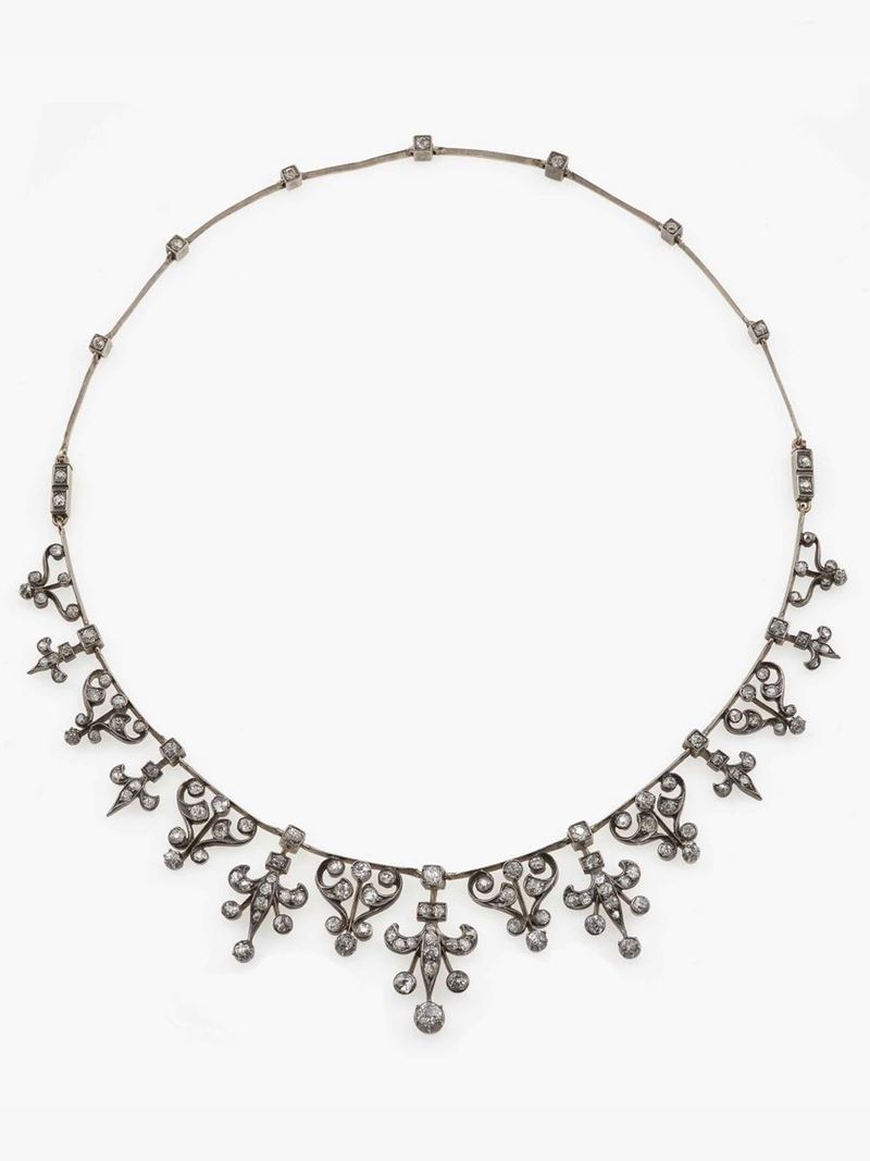 Girocollo con diamanti di vecchio taglio  - Asta Fine Jewels - Cambi Casa d'Aste