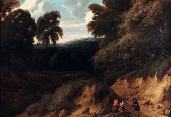 Lodewijk de Vadder - Paesaggio con viandanti