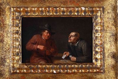 Interno con Due Giocatori di Carte