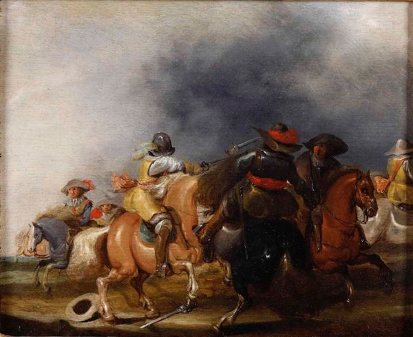Pieter Jansz Post - Scontro di cavalleria