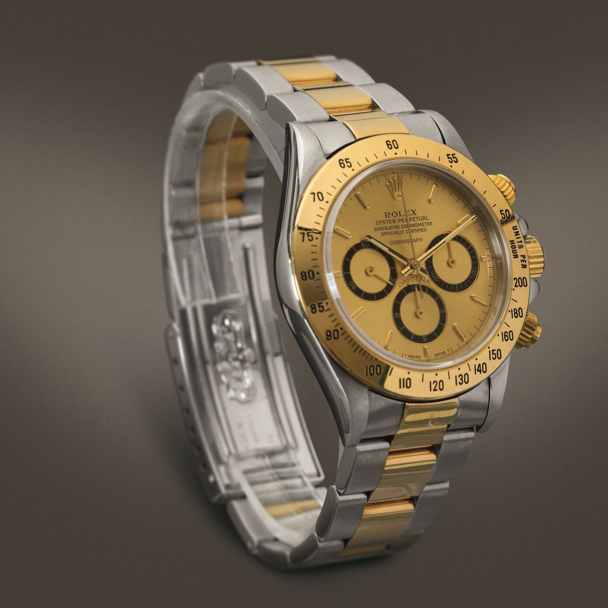 Rolex - Cosmograph Daytona 16523 "floating" Acciaio e Oro con Garanzia, Quadrante Champagne con C...