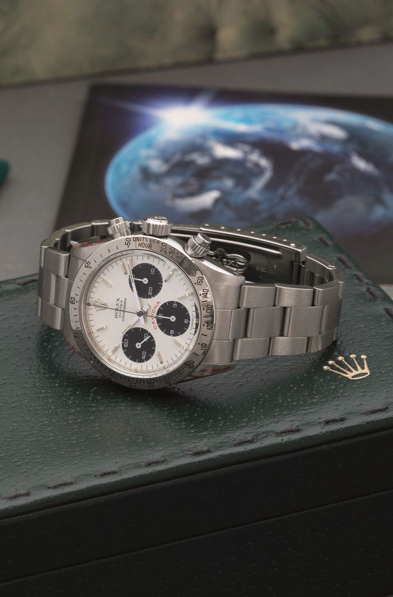 Rolex - Cosmograph Daytona Ref 6265 in Acciaio Cronografo Tre Contatori con Lunetta Tachimetrica,...