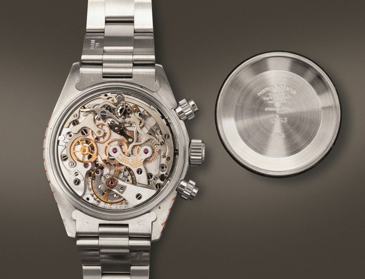 Rolex - Cosmograph Daytona Ref 6265 in Acciaio Cronografo Tre Contatori con Lunetta Tachimetrica,...