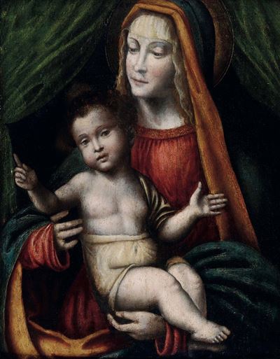 Scuola del XVI Secolo Madonna con Bambino