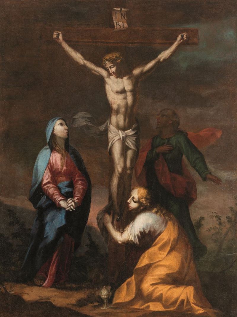 Scuola emiliana del XVIII secolo Crocifissione  - olio su tela - Auction Old Master Paintings - I - Cambi Casa d'Aste
