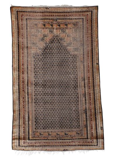 Preghiera Anatolia, inizio XX secolo, nicchia blu con decorazioni floreali