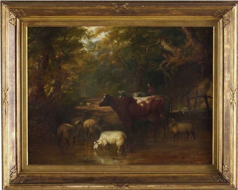 William Shayer Paesaggio con armenti  - olio su tela - Auction 19th Century Paintings - Cambi Casa d'Aste