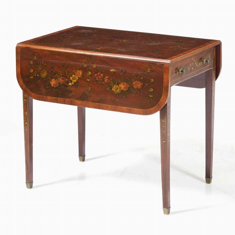 Tavolo a bandelle in legno dipinto. XX secolo  - Auction Antique July | Cambi Time - Cambi Casa d'Aste