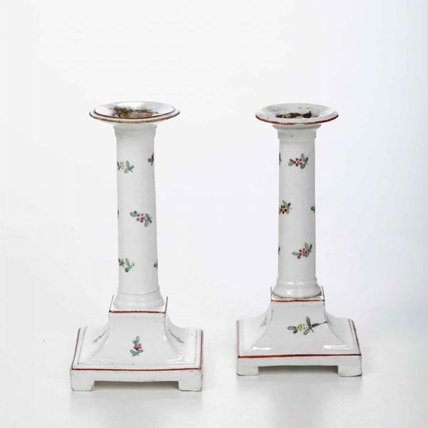 Coppia di candelieri Napoli, Real Fabbrica Ferdinandea, fine del XVIII - inizi del XIX secolo