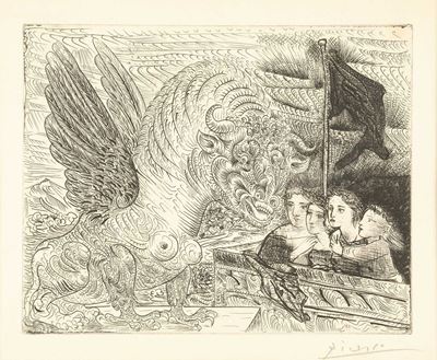Taureau Ailé Contemplé Par Quatre Enfants (da la Suite Vollard)