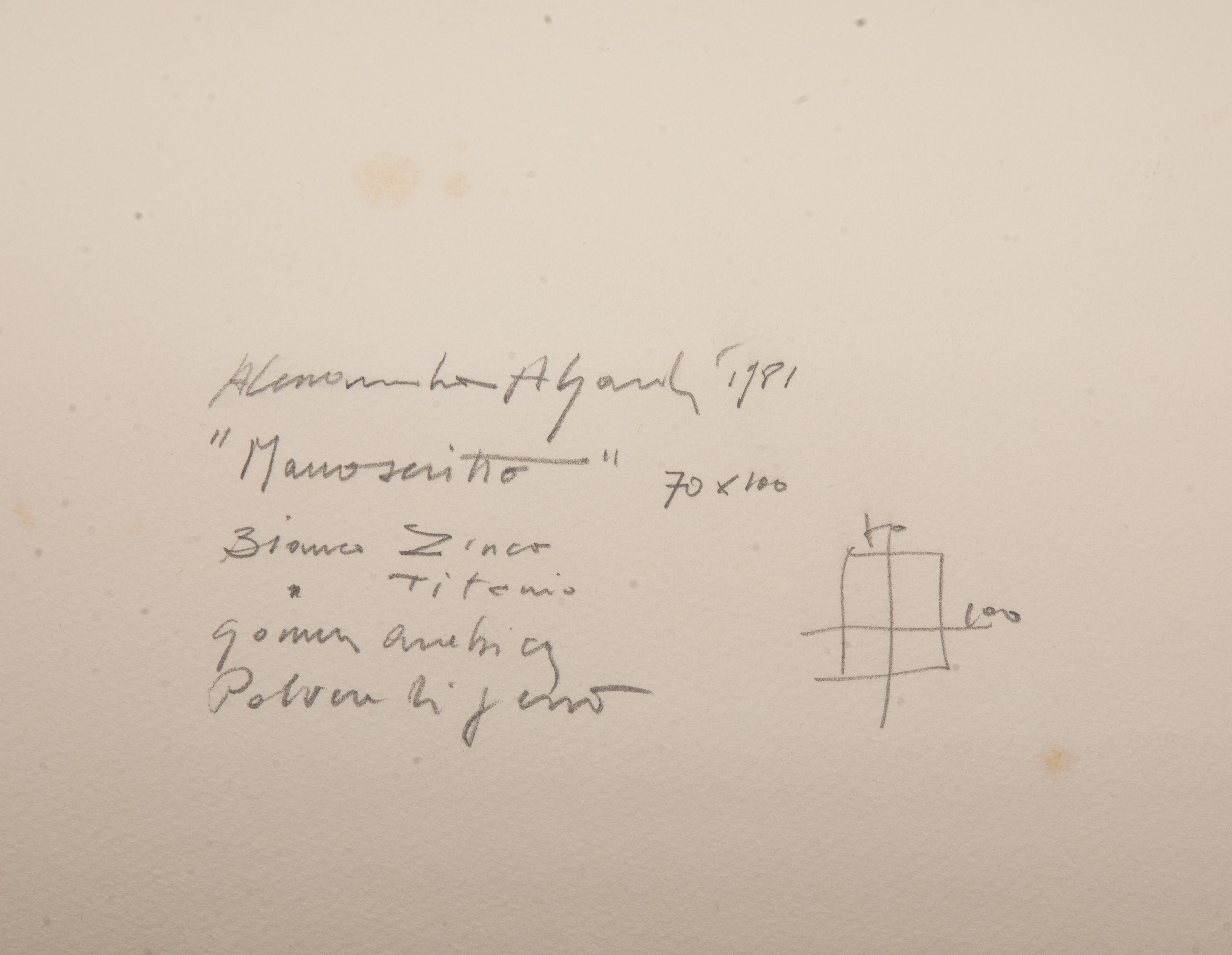Alessandro Algardi - Manoscritto