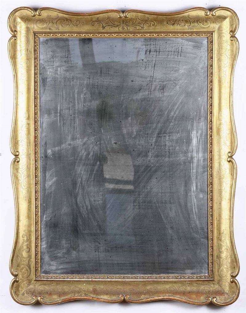 Cornice sagomata a vassoio dorata. XIX secolo  - Auction Frames - Cambi Casa d'Aste