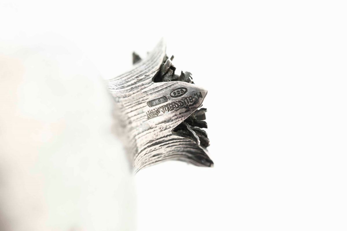 Tre Melograne. Argento Fuso e Sagomato. Argenteria Artistica Italiana del XX-XXI Secolo per Bucce...