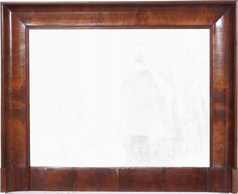 Specchiera con cornice in legno lastronato. XIX-XX secolo  - Asta Antiquariato Luglio | Cambi Time - Cambi Casa d'Aste