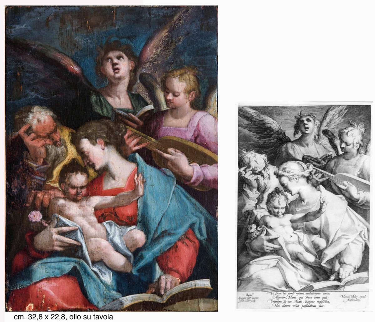 Bartholomäus Spranger - Sacra Famiglia con Angeli