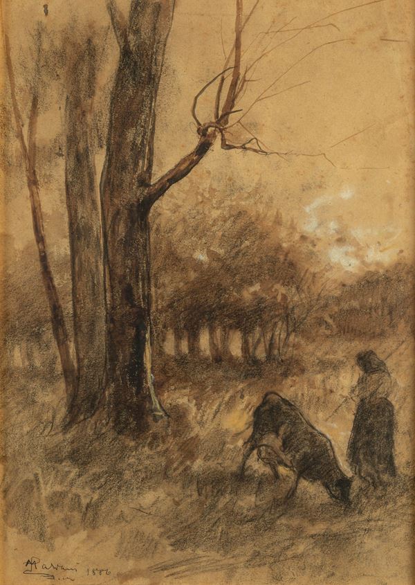 Paesaggio con contadina, 1886