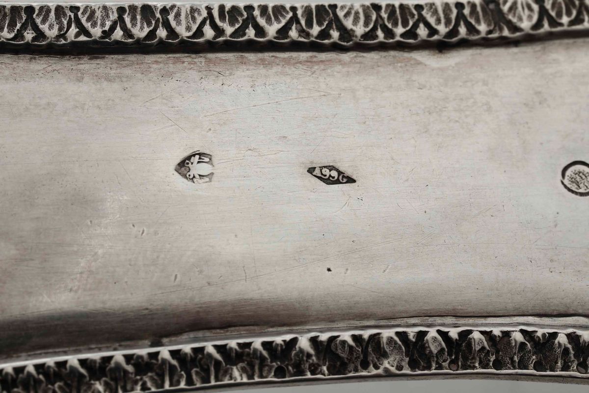 Palmatoria. Argento Fuso, Sbalzato e Traforato. Roma 1815-1872. Maestro Argentiere Angelo Giannot...