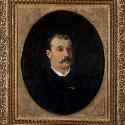 Scuola del XIX Secolo Ritratto Virile