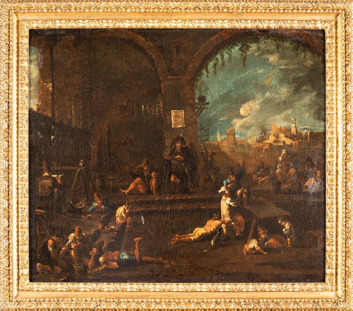 Alessandro Magnasco Detto il Lissandrino - Interni con Famiglia di Zingari