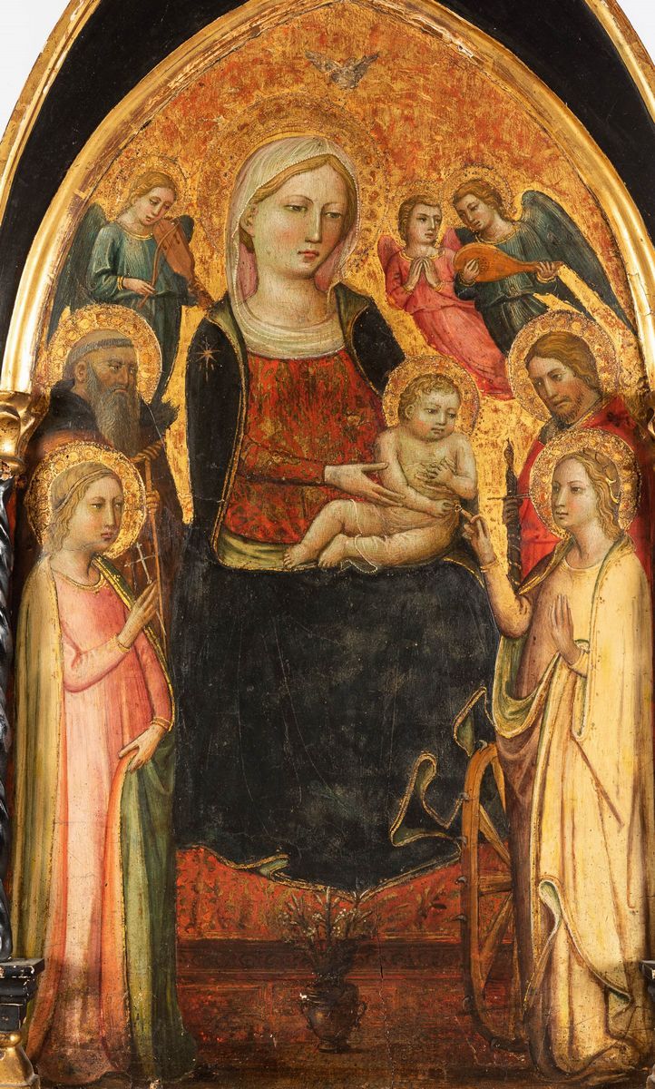 Lippo D'andrea Noto Anche Come Pseudo-ambrogio di Baldese - Matrimonio Mistico di Santa Caterina
