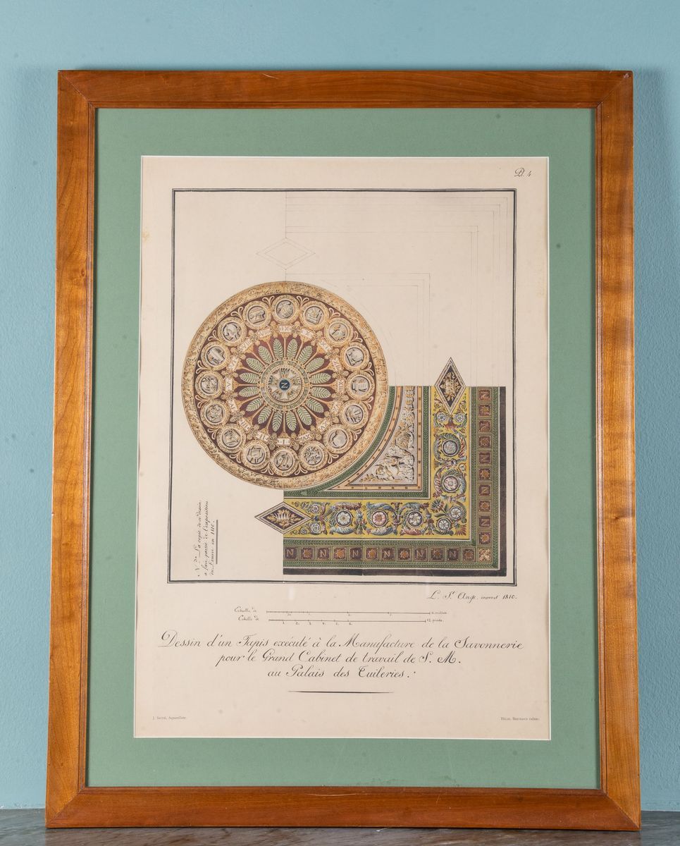 Berthaud Frères Disegno per un Tappeto della Manifattura della Savonnerie