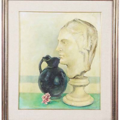Baccio Maria Bacci (1888-1974) Natura Morta con Brocca e Testa Classica