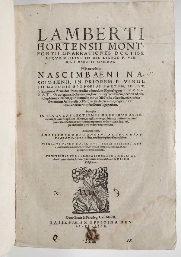 Lamberti Hortensii Montforti enarrationes docrissi. atque utiliss. in XII libros P. Virgilii Maronis  [..]