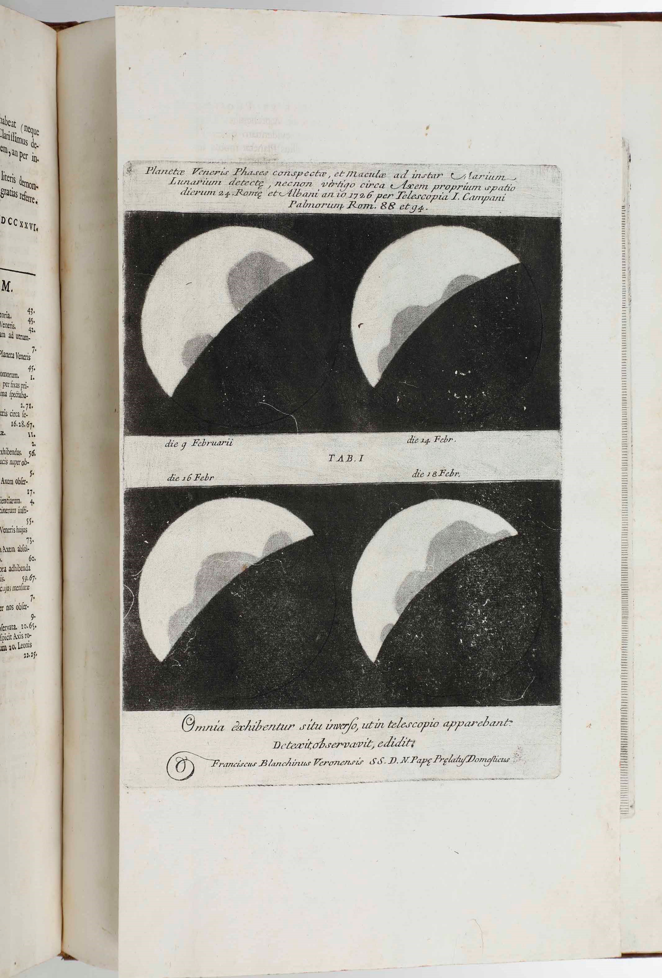 Francesco Bianchini - Hesperi Et Phosphori Nova Phaenomena Sive Observationes Circa Planetam Vene...