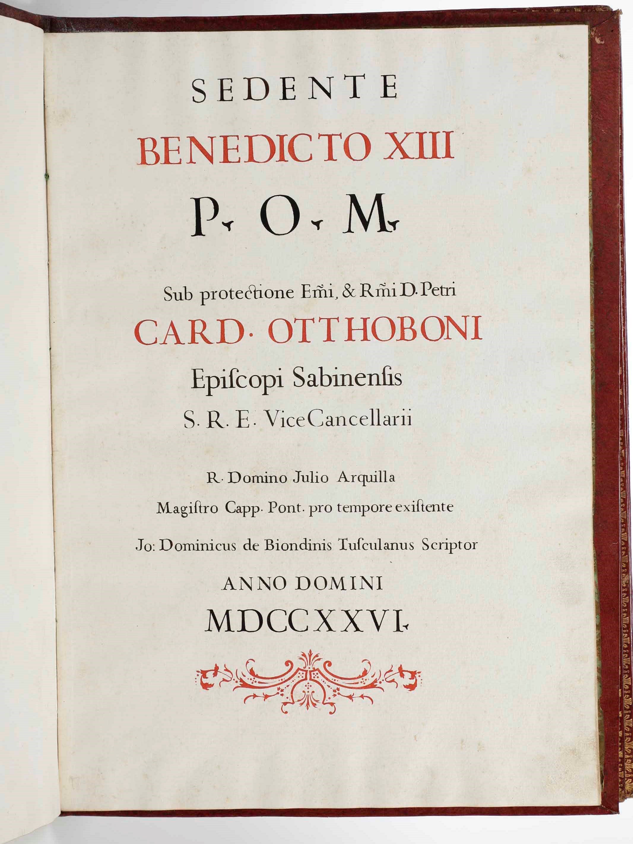 Legature Papali Benedetto XIII Pars i Pro Feria V Maioris Hebdomadae / Pars II Pro Feria V Maiori...