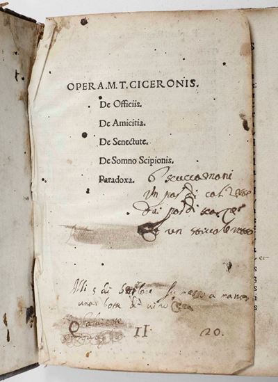 Opera a.M.t. Ciceronis. De Officiis. De Amicitia. De Senectute. De Somno Scipionis. Paradoxa, Imp...
