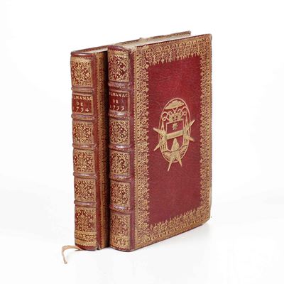 Autori Vari Almanach Royal, Pour L’année 1733 e 1734, a Paris, De L’imprimerie De la Veuve D’hour...