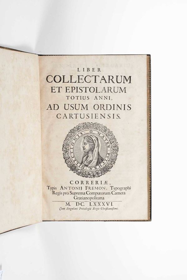 Religione-legatura Liber collectarum et epistolarum totius anni, ad usum ordinis cartusiensis... Correriae, Typis Antonij Fremon, 1686