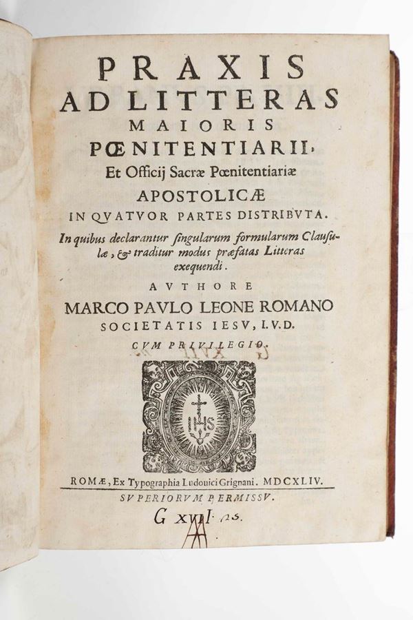 Praxis ad litteras Maioris poenitentiarii et Officij Sacrae Poenitentiarie Apostolicae...Romae, Ex Typographia  [..]