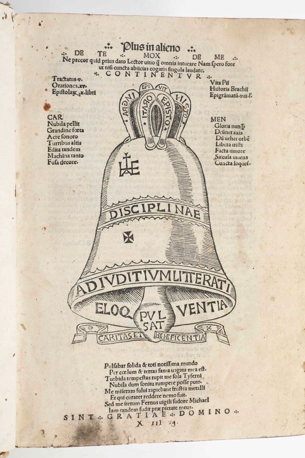 Campanus - Opera CAMPANUS, Johannes Antonio(c.1429-1477). Opera. Rome: Eucharius Silber for Michael  [..]