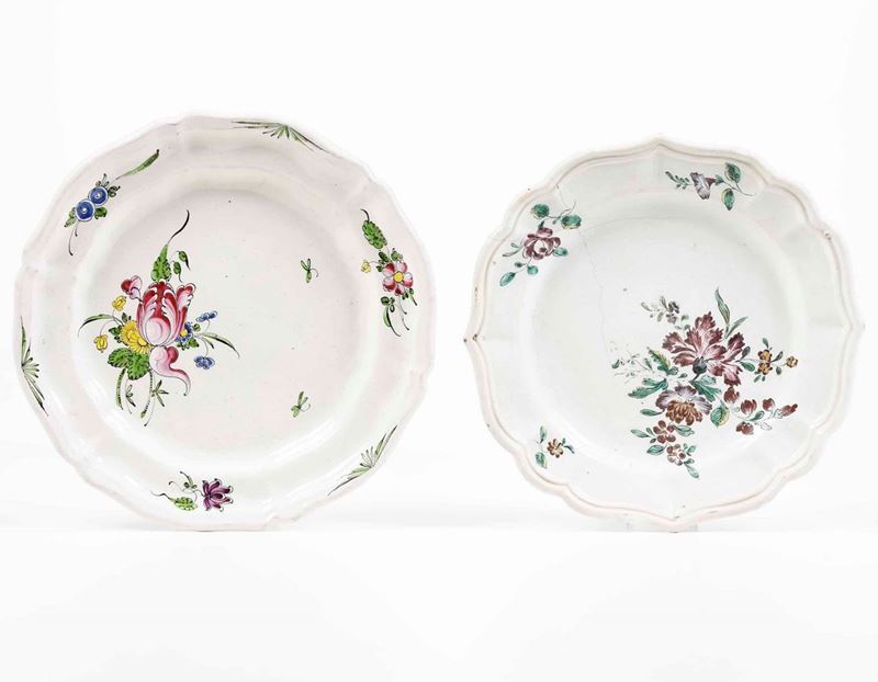 Due piatti Lombardia, XVIII e XIX secolo  - Auction Majolica, Porcelain and Glass | Cambi Time - Cambi Casa d'Aste