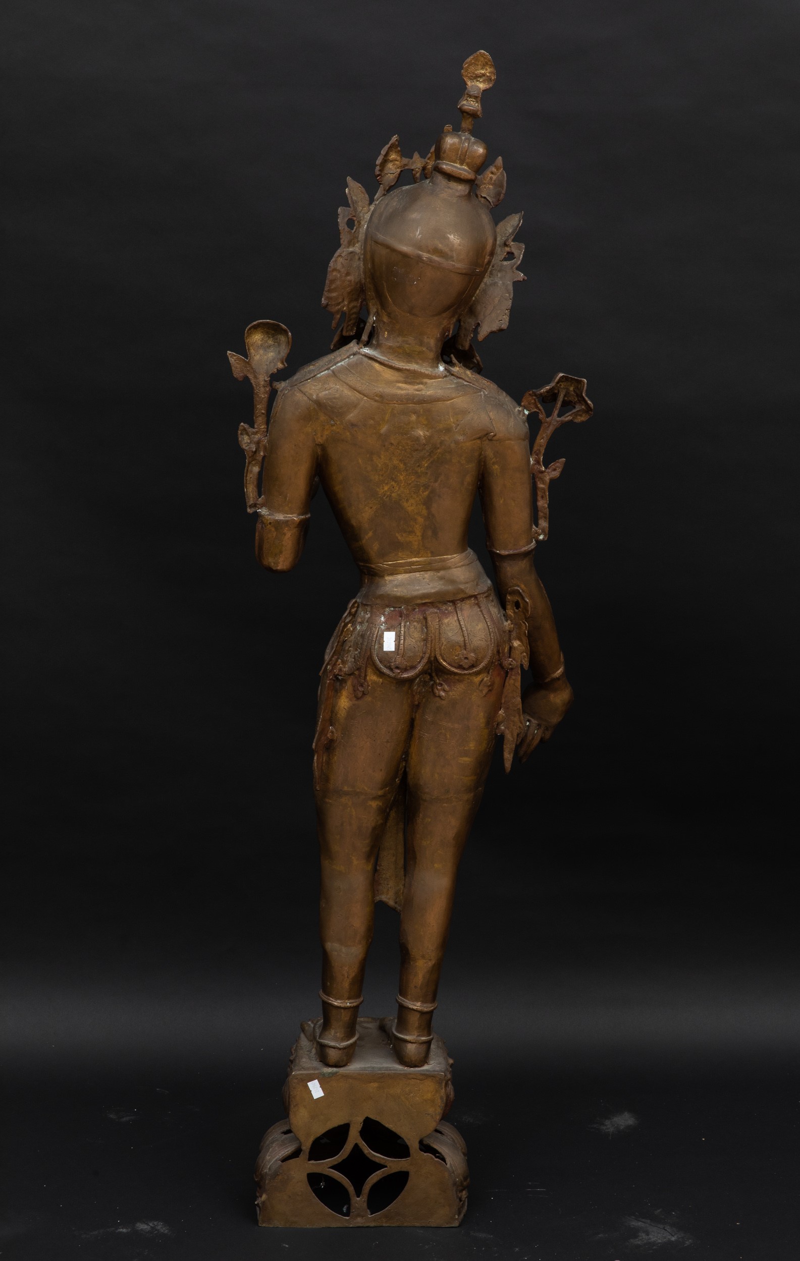 Grande Figura in Bronzo Raffigurante Amitaya Stante, Tibet, XX Secolo