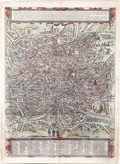 Georg Braun e Frans Hogenberg Antiquae Urbis Romae Imago Accuratiss. Colonia 1575 Circa.