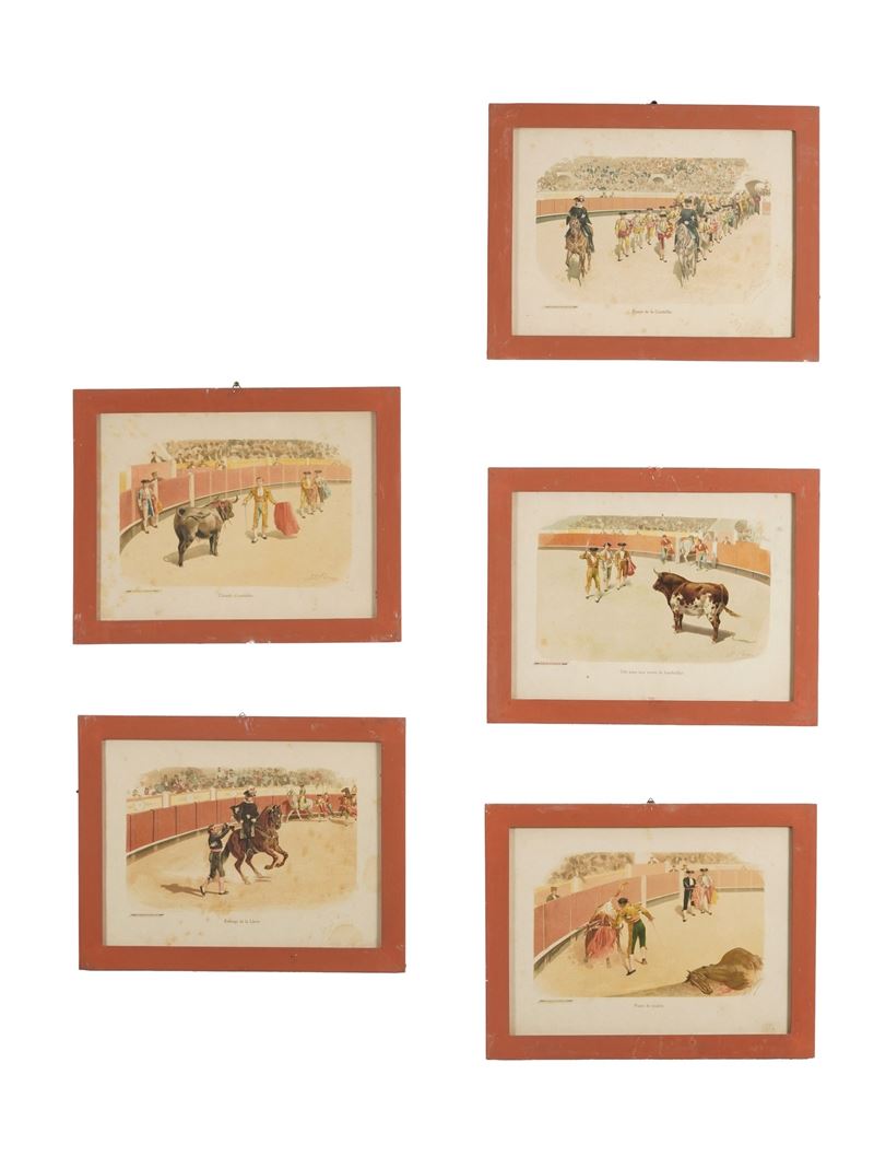Ventisei stampe incorniciate con soggetto tauromachia  - Auction Old and Modern Prints - Cambi Casa d'Aste