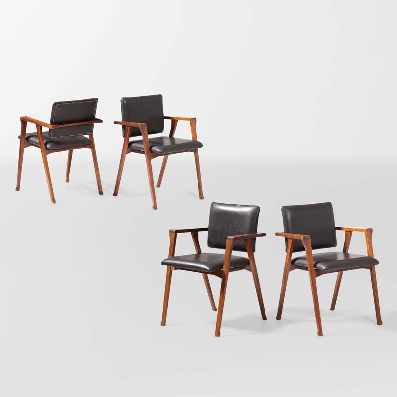 Franco Albini : Quattro sedie mod. Luisa  - Asta Design - Cambi Casa d'Aste
