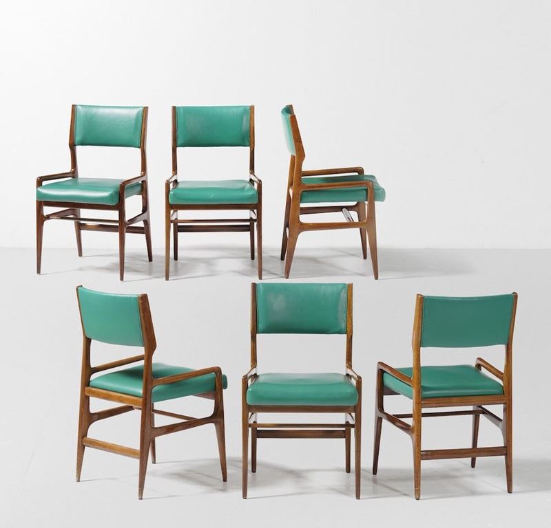 Gio Ponti : Sei sedie  - Asta Fine Design - Cambi Casa d'Aste