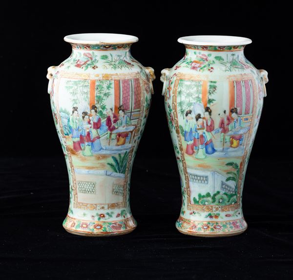 Two Famille Rose vases, Canton, China
