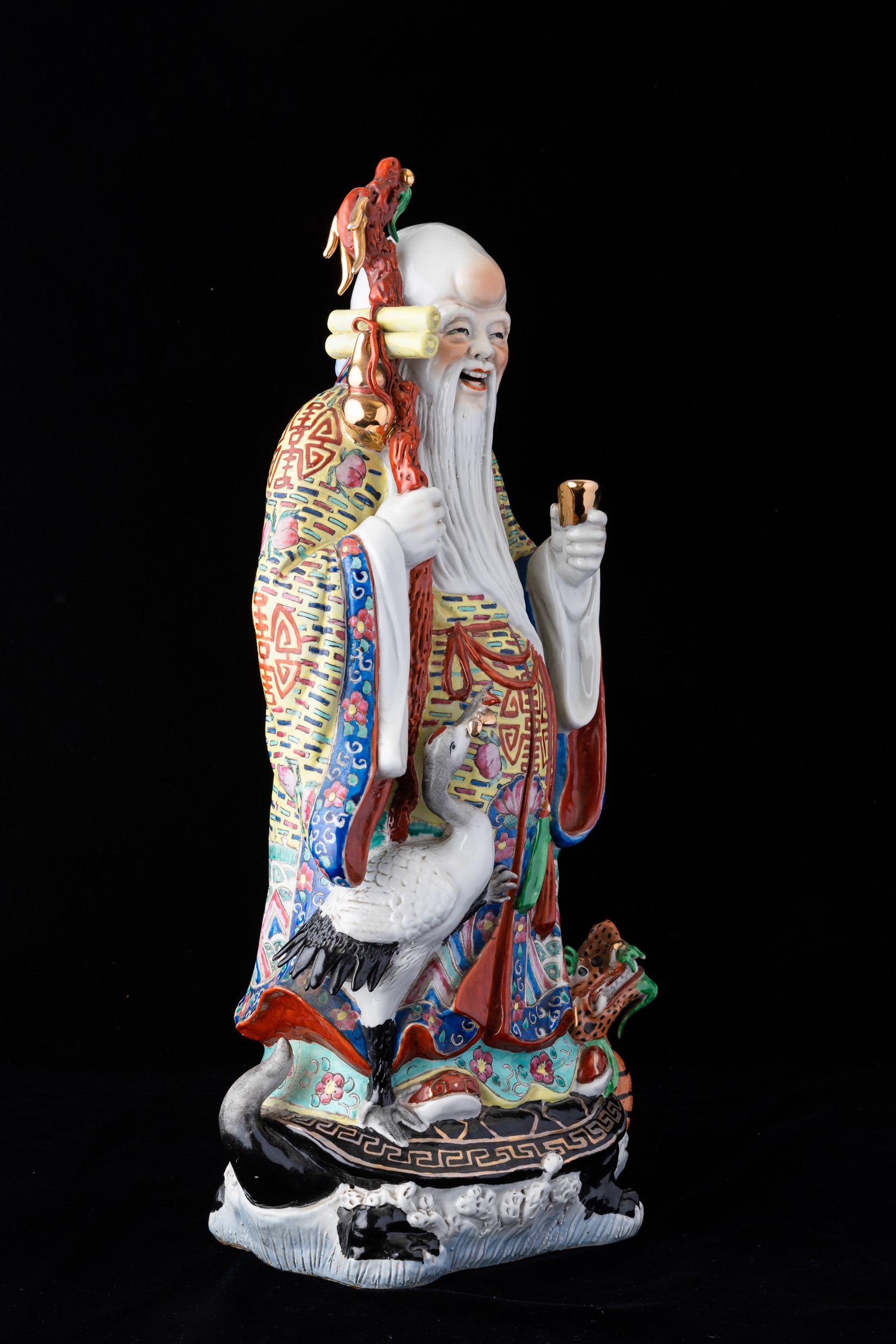 Figura di Saggio in Porcellana, Cina, Repubblica, XX Secolo