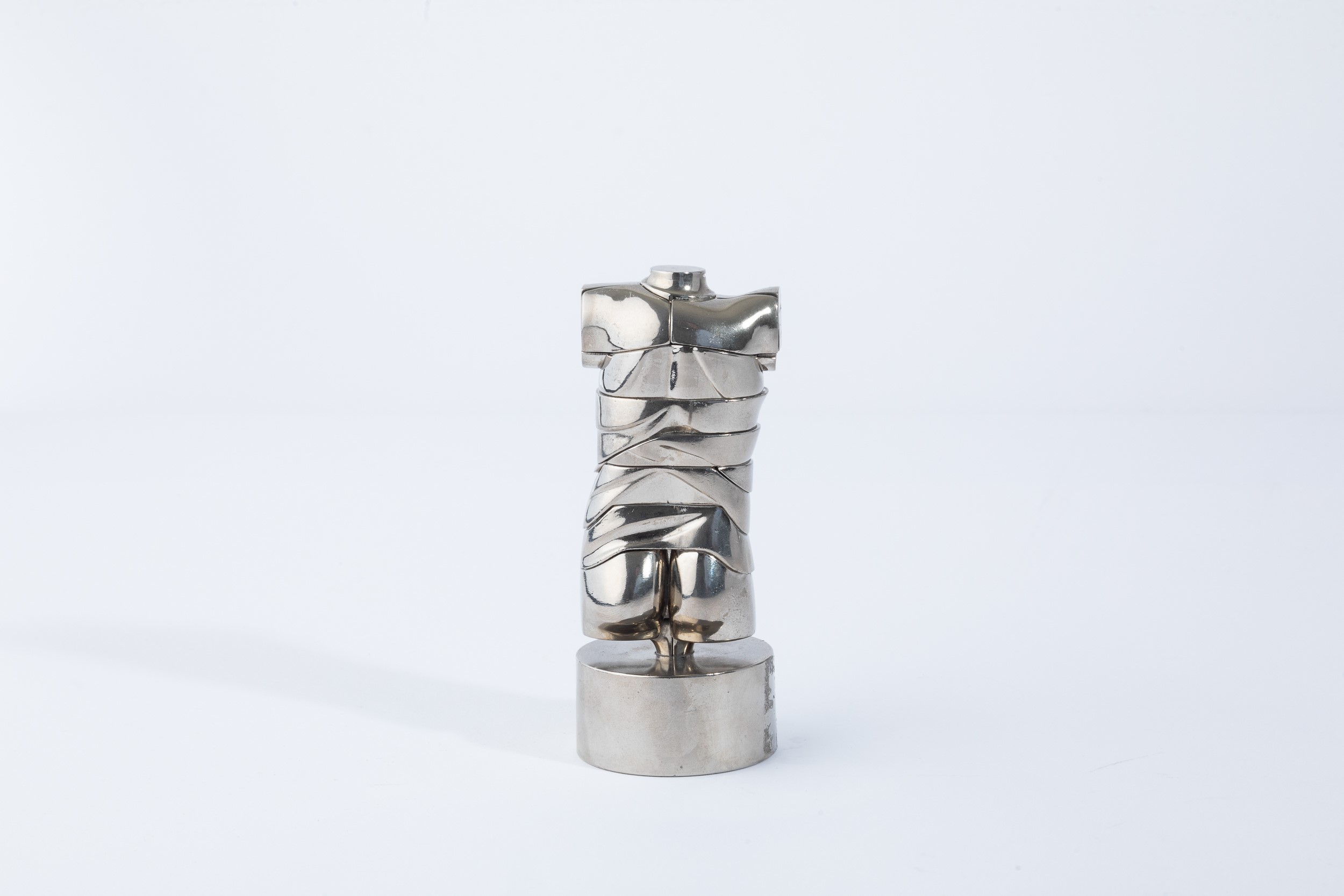 Miguel Berrocal - Mini-David, scultura in lega di alluminio nichelato