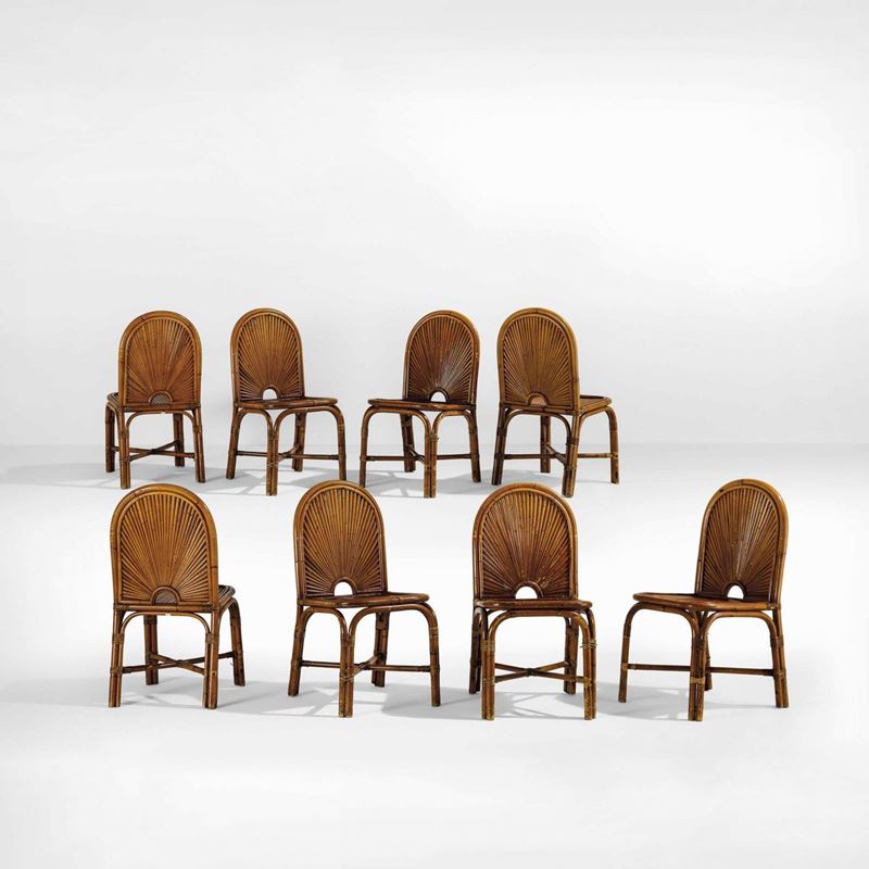Gabriella Crespi : Otto sedie mod. Rising Sun  - Auction Fine Design - Cambi Casa d'Aste