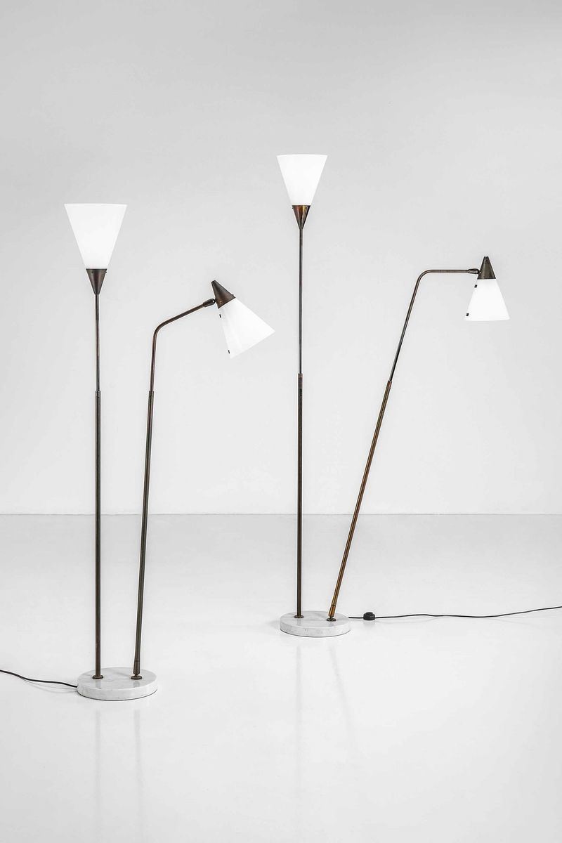 Angelo Ostuni : Due lampade da terra  - Asta Fine Design - Cambi Casa d'Aste